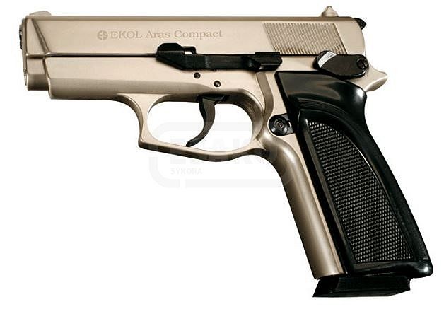 Plynová pistole Ekol Aras Magnum, r. 9 P.A. Satina (saténová) (Browning BDA) - Obrázek